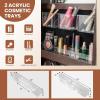 CHARMAID Jewelry Armoire Cabinet Wall Door Mounted, 3 Colors LED Light Strip, 47.2”H Full Length Mirror, Brush and Lipstick Storage, Lockable Jewelry Organizer Box with 4 Drawers (Brown)