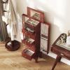 Giantex Standing Jewelry Cabinet with 7 Drawers, Flip-Top Mirror, 2 Side Doors with 12 Necklace Hooks, Divided Ring Compartments, Velvet-Lined Jewelry Armoire Organizer Chest (Cherry)(Cherry)