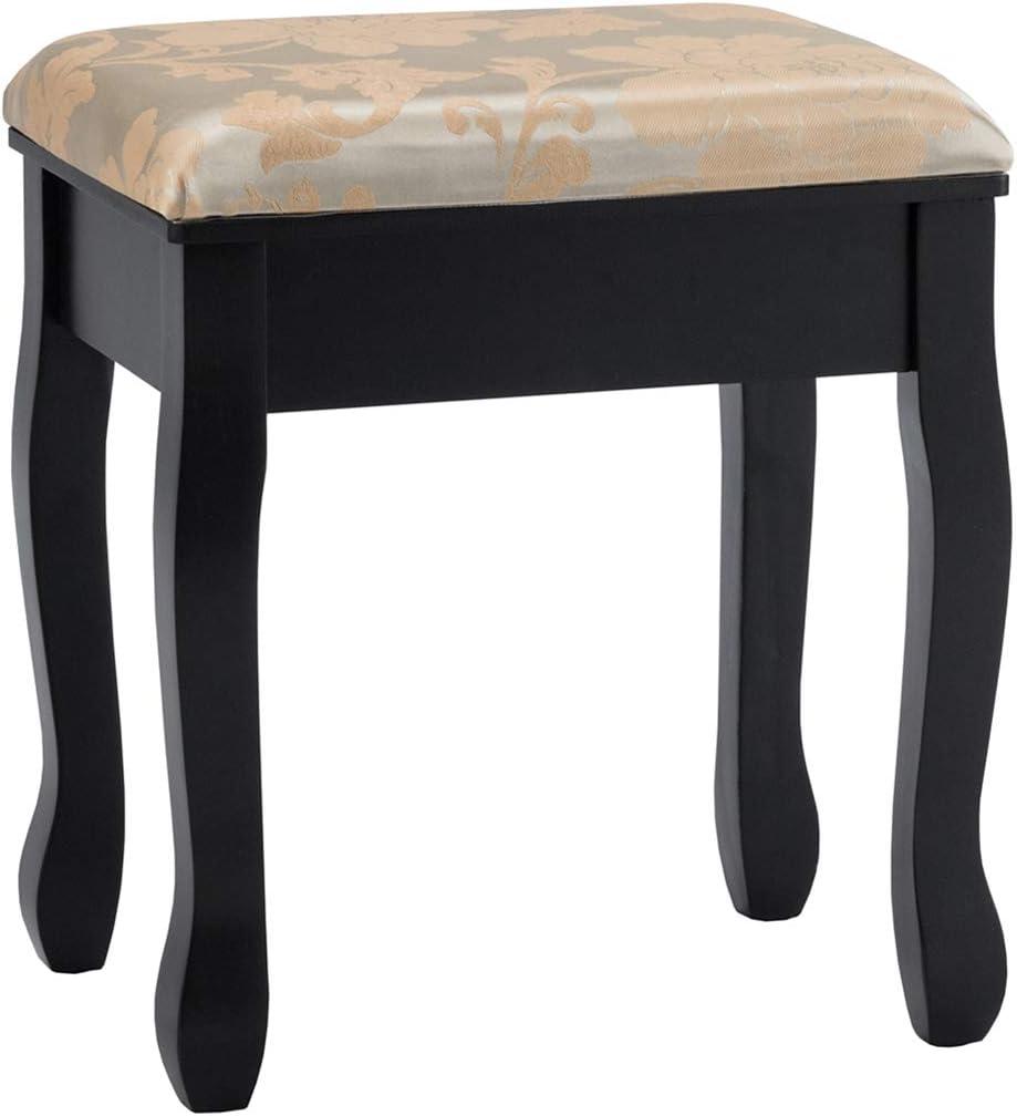 image:imageCHARMAID Vanity Desk with Mirror and Lights Makeup Vanity Table with 5 Storage Drawers 3 Color Lighting Modes Adjustable Brightness Modern Bedroom Dressing Table with Vanity Stool BlackBlack