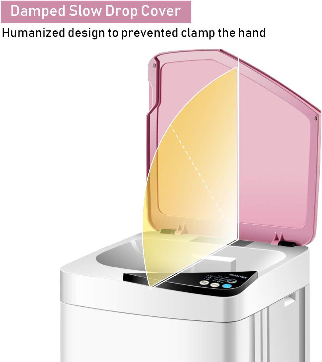 image:imageGiantex FullAutomatic Washing Machine Portable Washer and Spin Dryer 77 lbs Capacity Compact Laundry Washer with Builtin Barrel Light Drain Pump and Long Hose for Apartments Camping White amp PinkWhite Pink