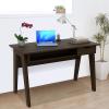 CHARMAID Large Vanity Table with Flip Top Mirror, 48” Home Office Computer Desk Open Storage Cubby and Drawer, Modern Wood Writing Makeup Dressing Table, Easy Assembly, Espresso
