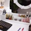 CHARMAID Vanity Desk with Mirror and Lights, Makeup Vanity Table with 5 Storage Drawers, 3 Color Lighting Modes, Adjustable Brightness, Modern Bedroom Dressing Table with Vanity Stool, Black(White)