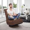 Giantex 360 Degree Swivel Gaming Chair, 6 Position Adjustable Folding Floor Chair, 300lb Spring Support, Comfortable Padded Backrest, Lazy Sofa Chair Game Rocker for Teens Adults (Coffee)(Coffee)