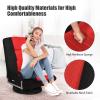 Giantex Floor Chair, 360 Degree Swivel Chair with Adjustable Backrest, Lumbar Support, Armrest, Foldable Lazy Sofa Rocker for TV, Reading, Playing Video Games, Black/Grey(Red / Black)