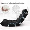 Giantex Folding Floor Chair with Back Support, 14 Adjustable Position, Padded Sleeper Bed, Couch Recliner, Gaming Floor Chairs for Adults, Meditation, Living Room (Grey)(Black)