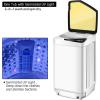 Giantex Full-Automatic Washing Machine Portable Washer and Spin Dryer 7.7 lbs Capacity Compact Laundry Washer with Built-in Barrel Light Drain Pump and Long Hose for Apartments Camping (White & Pink)(White & Yellow)