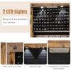 Giantex Wall Door Mounted Jewelry Armoire Cabinet with 47.5″ H Full Length Mirror, 2 LEDs Lockable Jewelry Organizer Box with Bracelet Rod, 2 Drawers, Large Storage Capacity (Black)(Rustic Brown)