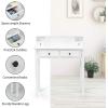 Giantex Writing Desk with 4 Drawers, Removable Floating Organizer 2-Tier Mission Home Computer Vanity Desk for Apartment Small Space, White(White)