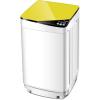 Giantex Full-Automatic Washing Machine Portable Washer and Spin Dryer 7.7 lbs Capacity Compact Laundry Washer with Built-in Barrel Light Drain Pump and Long Hose for Apartments Camping (White & Pink)(White & Yellow)