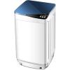 Giantex Full-Automatic Washing Machine Portable Washer and Spin Dryer 7.7 lbs Capacity Compact Laundry Washer with Built-in Barrel Light Drain Pump and Long Hose for Apartments Camping (White & Pink)(White & Blue)