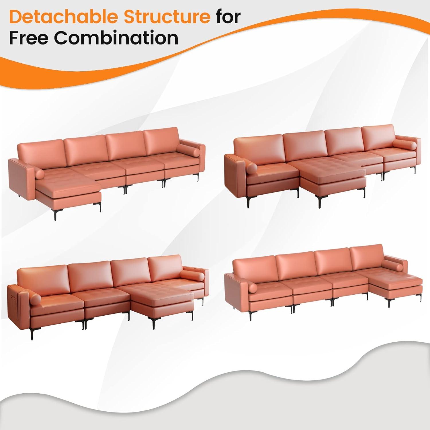 image:imageGiantex 68 Modern Loveseat 2Seater Sofa Couch Thick Cushion amp 2 Bolsters Armrest Magazine Cabby with 2 Pockets Metal Legs Ideal for Living Room Reception Room OfficeRed