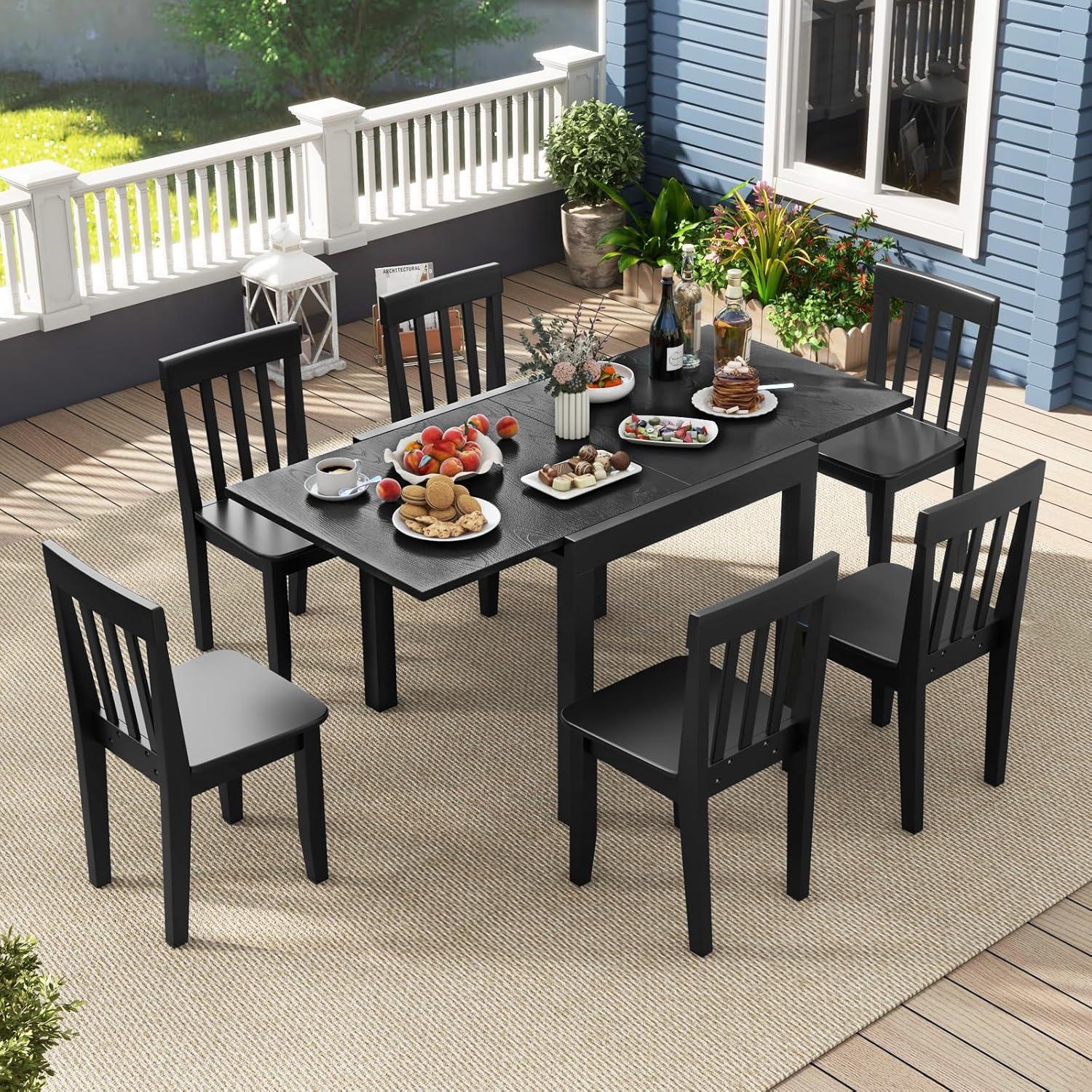 image:imageGiantex Expandable Aluminum Dining Table for 46 People 31563 Extendable Patio Table Adjustable Rectangular Bistro Table Outdoor Dining Furniture for Garden Deck amp Poolside