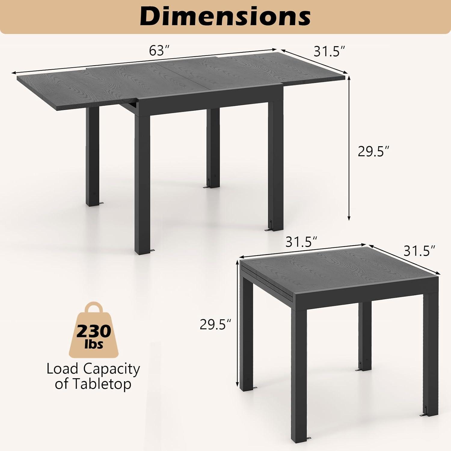 image:imageGiantex Expandable Aluminum Dining Table for 46 People 31563 Extendable Patio Table Adjustable Rectangular Bistro Table Outdoor Dining Furniture for Garden Deck amp Poolside
