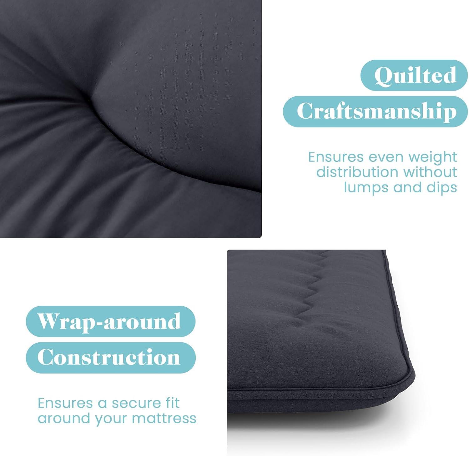 image:imageGiantex Japanese Floor Mattress 4 Inch Futon Mattress wWashable Cover amp Storage Bag Foldable Roll up Mattress Tatami Mat Portable Sleeping Pad for Camping Dormitory QueenBlack