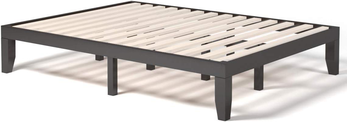 image:imageGiantex King Wood Platform Bed Frame 14 Inch Solid Rubber Wood Mattress Foundation Heavy Duty Wooden Slats Support No Box Spring Needed Easy Assembly NaturalEspresso