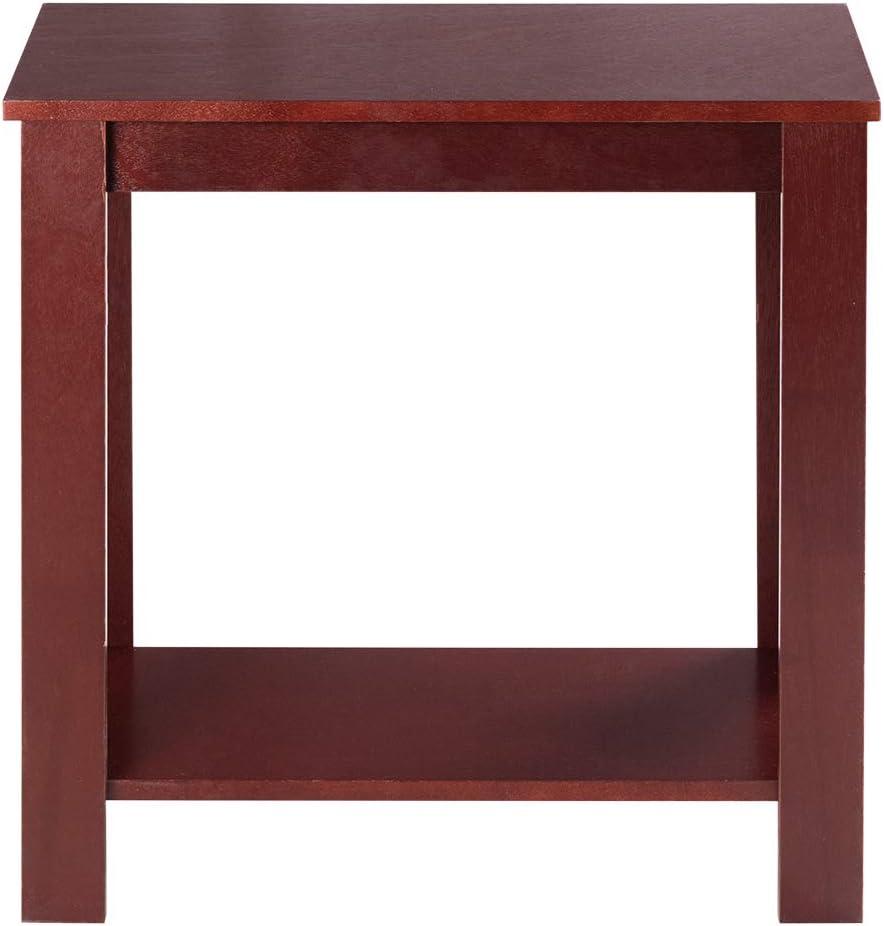 image:imageGiantex Narrow End Table 2Tier Side Table with Open Storage Shelf Retro Wood Sofa Table Bedside Tables for Small Spaces Slim Nightstand for Living Room Bedroom Easy Assembly WalnutMahogany