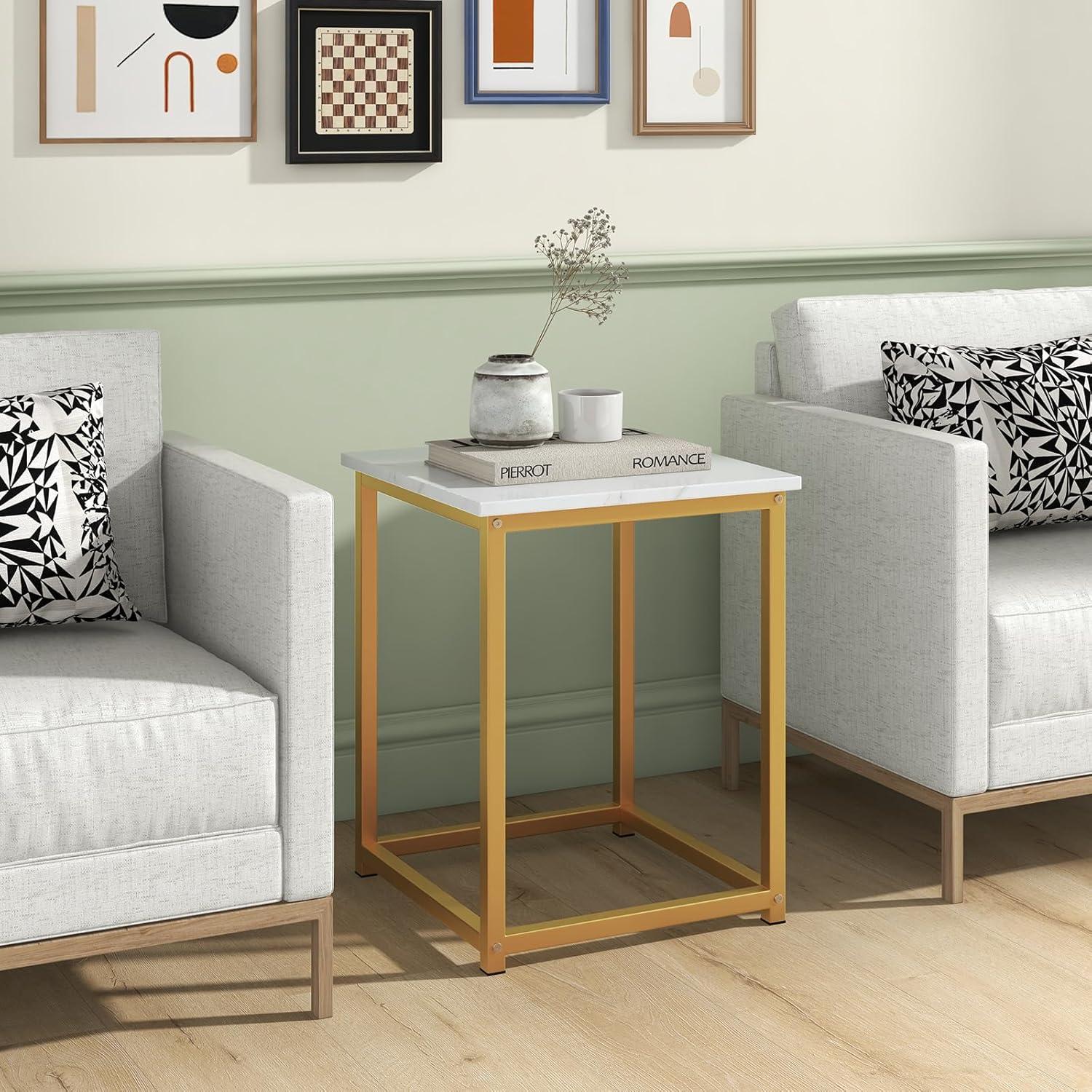 image:imageGiantex Round Nesting Table Set of 3 Farmhouse Coffee Table w2 End Tables Sturdy Metal Frame 3Piece Wooden Living Room Table Set for Home Office Apartment Black OakWhite Gold