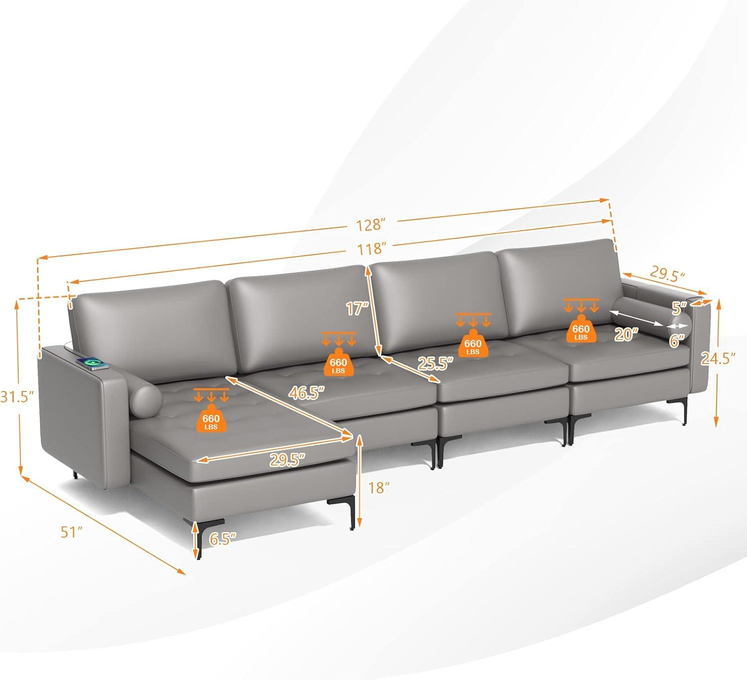image:imageGiantex Single Sofa Accent Chair Armchair wComfy Cushion Bolster Armrest Magazine Caddy Pockets Living Room Upholstered Leisure Chair for Bedroom Reception Room Dark GreyDark Grey