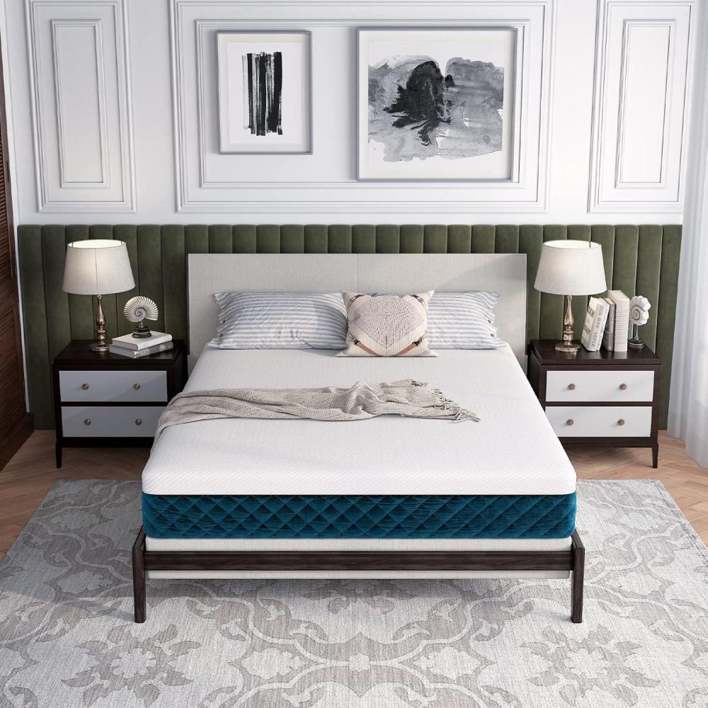 image:imageGiantex 10 Inch Full Size Gel Memory Foam Mattress wJacquard Fiber Cover RollUp Mattress in a Box Fatigue Relief amp Motion Isolation CertiPURUS Certified