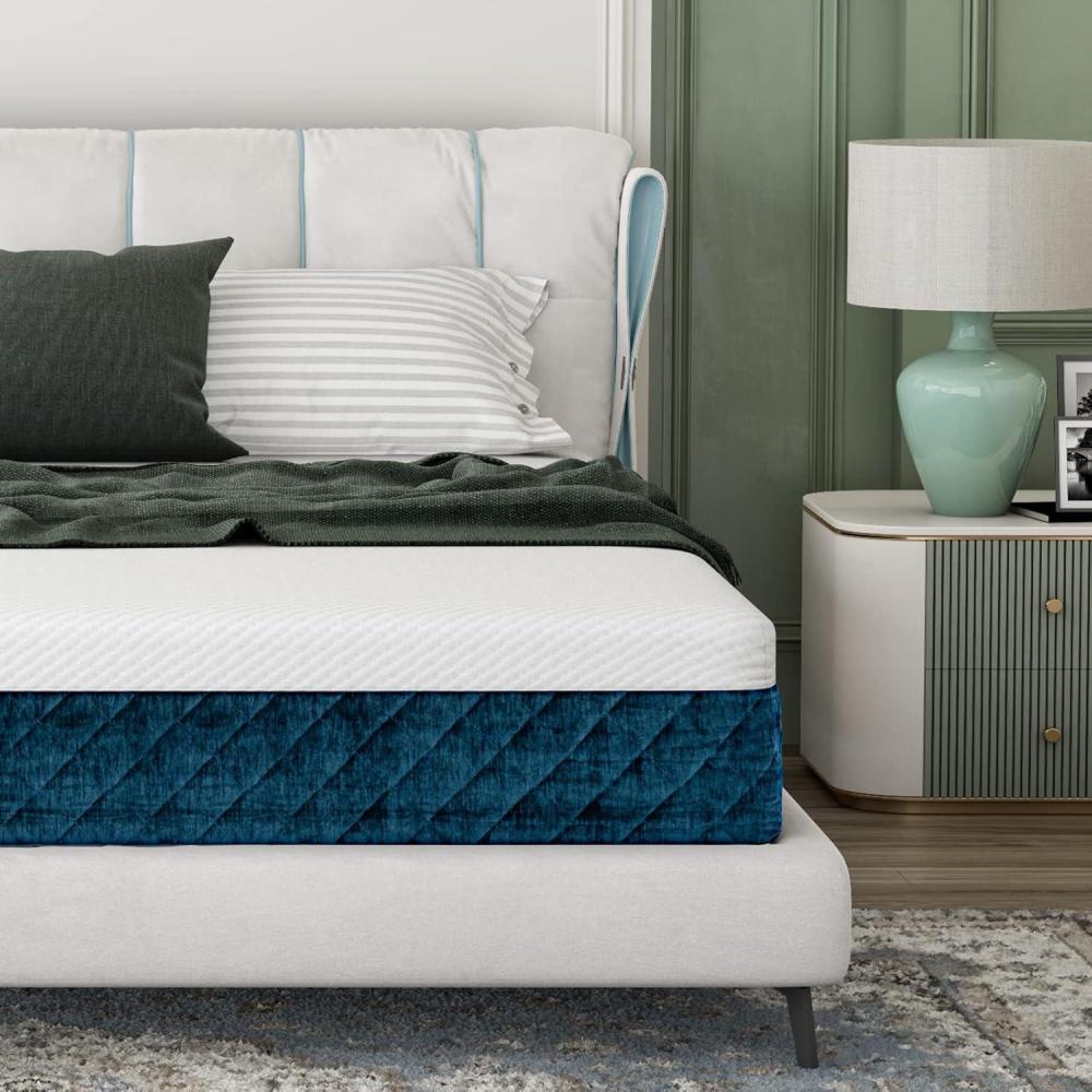 image:imageGiantex 10 Inch Queen Size Gel Memory Foam Mattress wJacquard Cover RollUp Mattress in a Box Fatigue Relief amp Motion Isolation CertiPURUS Certified
