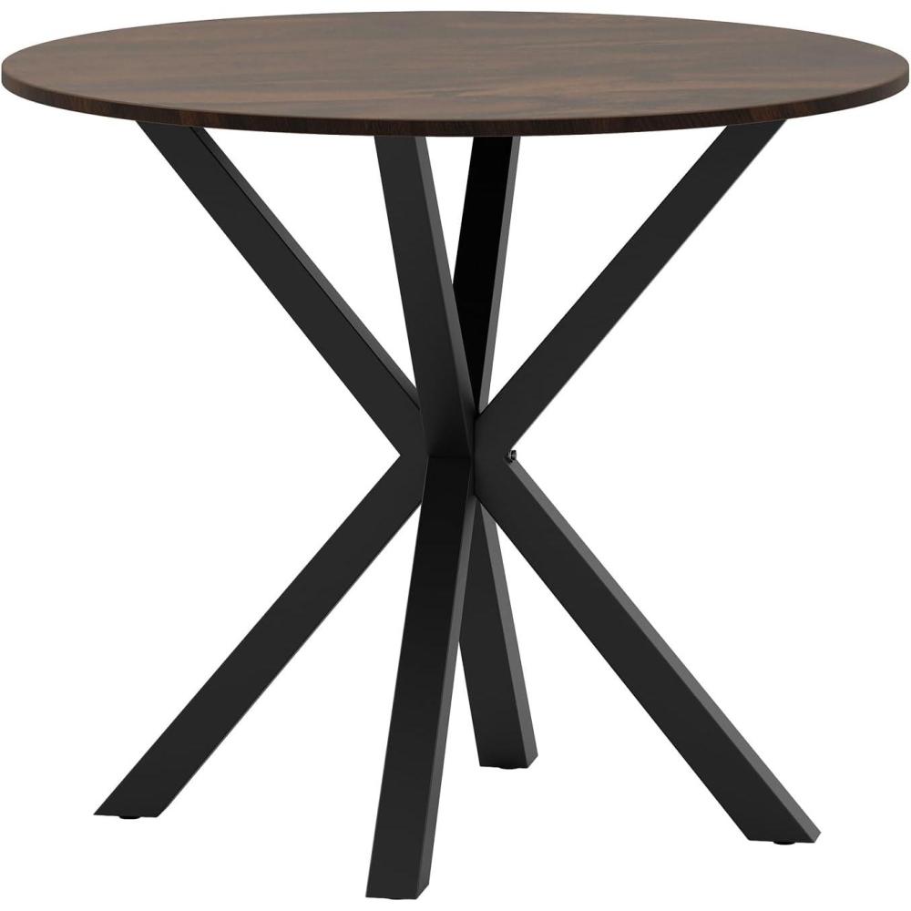 image:imageGiantex 36 Round Wood Dining Table Farmhouse Kitchen Table with Intersecting Pedestal Base amp Solid Rubber Wood Legs Vintage Coffee Tables for Dinette Small Spaces Restaurant BrownEspresso
