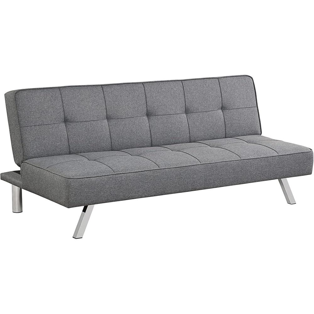 image:imageGiantex 3Seat Convertible Sofa Bed Sofa Bed w 3 Adjustable Angles Line Fabric amp HighDensity Sponge Durable Wood Frame ampSturdy StainlessSteel Feet Suitable for Living Room Bedroom