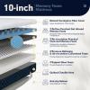 Giantex 10 Inch Full Size Gel Memory Foam Mattress w/Jacquard Fiber Cover, Roll-Up Mattress in a Box, Fatigue Relief & Motion Isolation, CertiPUR-US Certified