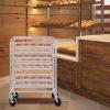 Giantex 10 Tier Aluminum Bakery Rack, Commercial Kitchen Bun Pan Sheet Pan Rack, Mobile Bakers Trolley with Storage Cooling Racks and Lockable Casters((10 Tier): 26″ L x 20.3″ W x 38.2″H)