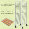 Giantex 10 Tier Aluminum Bakery Rack, Commercial Kitchen Bun Pan Sheet Pan Rack, Mobile Bakers Trolley with Storage Cooling Racks and Lockable Casters((20 Tier): 26.5’’L×24’’W ×69’’H)
