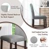 Giantex 24″ Upholstered Bar Stools Set of 2, Modern Linen Counter Height Bar Stools with Ergonomic Back, Rubber Wood Legs & Footrest, Armless Barstools for Kitchen Island Cafe Restaurant, Grey(Grey)