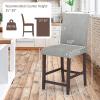 Giantex 24″ Upholstered Bar Stools Set of 2, Modern Linen Counter Height Bar Stools with Ergonomic Back, Rubber Wood Legs & Footrest, Armless Barstools for Kitchen Island Cafe Restaurant, Grey(Grey)