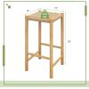 Giantex 26″ Counter Height Wood Bar Stools Set of 2, Boho Rattan Barstools, Max Load 330 Lbs, Armless Saddle Kitchen Stools, Backless Wicker Bar Stools for Kitchen Counter Indoor Outdoor(2)