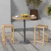 Giantex 26″ Counter Height Wood Bar Stools Set of 2, Boho Rattan Barstools, Max Load 330 Lbs, Armless Saddle Kitchen Stools, Backless Wicker Bar Stools for Kitchen Counter Indoor Outdoor(2)