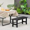 Giantex 2-Pack Outdoor Bench Seat – Backless Patio Garden Bench, 47” Weatherproof Outside Chair with Slatted Seat, Metal Frame, 660 LBS Capacity, Dining Bench Chair for Yard, Park, Balcony, Black(Black)