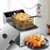 Giantex 3400W Commercial Deep Fryer Dual Tank, 12.8QT Stainless Steel Electric Deep Fryer with 2 Baskets, Lids and Temperature Control for French Fries Turkey Chicken Restaurant Home Kitchen(13″Lengthx17″Wx11.5″H)