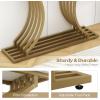 Giantex 39″ Entryway Console Table, Gold Narrow Console Table w/White Faux Marble Tabletop, Long Sofa Table with Geometric Metal Legs, Modern Entry Table for Living Room, Entrance, Foyer