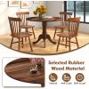 Giantex 39-Inches Round Rubber Wood Dining Table for 4 with Legs, 220 Lbs Capacity, Kitchen Table for Dining Room, Living Room, Restaurant, Dinner, Dinette (Walnut)(Walnut)
