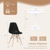 Giantex 3-Piece Dining Table Set for 2 – Kitchen Table Chairs Set with 32” Round Table, Dining Chairs, Dinette Table Set for Small Spaces, Breakfast Nook Table Set, Dining Room Table Set (Black+White)(Black+white)