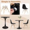 Giantex 3-Piece Dining Table Set for 2 – Kitchen Table Chairs Set with 32” Round Table, Dining Chairs, Dinette Table Set for Small Spaces, Breakfast Nook Table Set, Dining Room Table Set (Black+White)(Black)