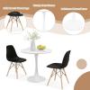 Giantex 3-Piece Dining Table Set for 2 – Kitchen Table Chairs Set with 32” Round Table, Dining Chairs, Dinette Table Set for Small Spaces, Breakfast Nook Table Set, Dining Room Table Set (Black+White)(Black+white)