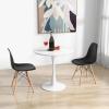 Giantex 3-Piece Dining Table Set for 2 – Kitchen Table Chairs Set with 32” Round Table, Dining Chairs, Dinette Table Set for Small Spaces, Breakfast Nook Table Set, Dining Room Table Set (Black+White)(Black+white)