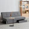 Giantex 3-Seat Convertible Sofa Bed, Long Sofa Couch w/ 2 Large Drawers, Ergonomic Sleeper w/ 3 Adjustable Angles, Heavy Duty Sofa Bed for Living Room, Bedroom, Study Room & Office