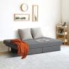 Giantex 3-Seat Convertible Sofa Bed, Long Sofa Couch w/ 2 Large Drawers, Ergonomic Sleeper w/ 3 Adjustable Angles, Heavy Duty Sofa Bed for Living Room, Bedroom, Study Room & Office