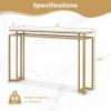 Giantex 47″ Entryway Console Table – Modern Hallway Table w/Gold Metal Frame & Anti-toppling Kit, Faux Marble Top, Long Sofa Side Table, Narrow Entryway Table for Living Room, Foyer, Entry Table