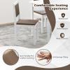Giantex 5-Piece Dining Set for 4, Solid Wood Rectangular Table & 4 Chairs wtih Rubber Wood Legs, Kitchen Table and Chairs Set for Small Spaces Dinette Dining Room Restaurant (Rustic Brown)(White+brown)