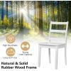 Giantex 5-Piece Wooden Dining Set, Modern Rectangular Dining Table & 4 High-Back Chairs, Dinette Set w/Rubber Wood Legs, Kitchen Furniture for Dining Room Kitchen Restaurant (Dark Grey+White)