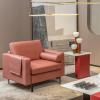 Giantex 68″ Modern Loveseat, 2-Seater Sofa Couch, Thick Cushion & 2 Bolsters, Armrest Magazine Cabby with 2 Pockets, Metal Legs, Ideal for Living Room Reception Room Office(Red)