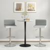 Giantex Bar Stools Set of 2, Adjustable Swivel Bar Dining Chairs with Anti-Slip Metal Base & Footrest, Counter Height Stools, PU Leather Barstools for Kitchen Island, Pub & Cafe, Grey(Grey)
