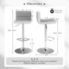 Giantex Bar Stools Set of 2, Adjustable Swivel Bar Dining Chairs with Anti-Slip Metal Base & Footrest, Counter Height Stools, PU Leather Barstools for Kitchen Island, Pub & Cafe, Grey(Grey)