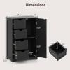 Giantex Bathroom Cabinet, Freestanding Storage Cabinet with 1 Door & 4 Drawers, 3-Level Adjustable Shelf, Anti-toppling System, Modern Storage Organizer for Bathroom, Living Room, Kitchen (Gray)(Black)